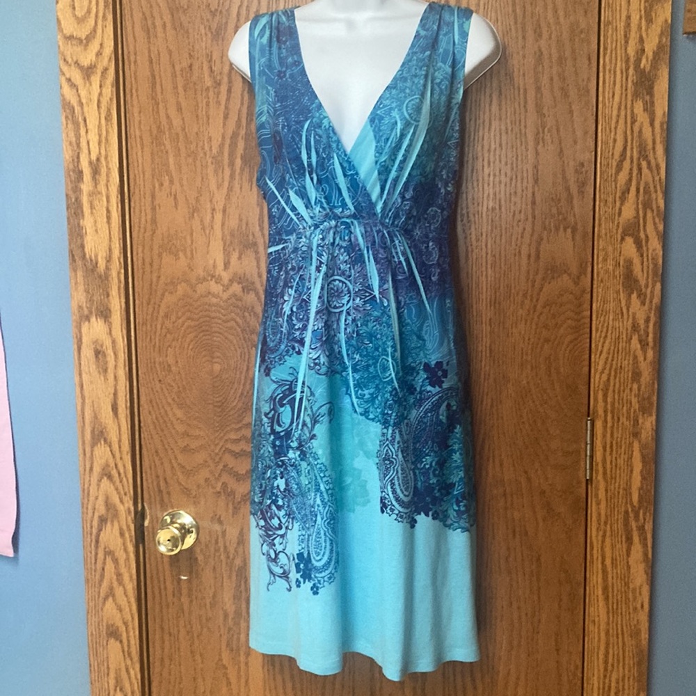 Turquoise and Indigo Crisscross Dress
